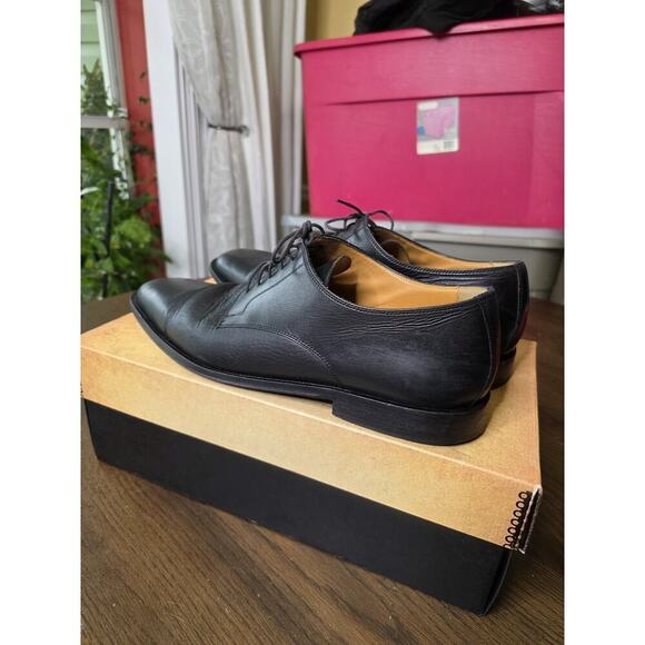 Johnston & Murphy Men's 15-0671 Bradford Leather CapToe Oxford Shoe Black 12M - Picture 4 of 16